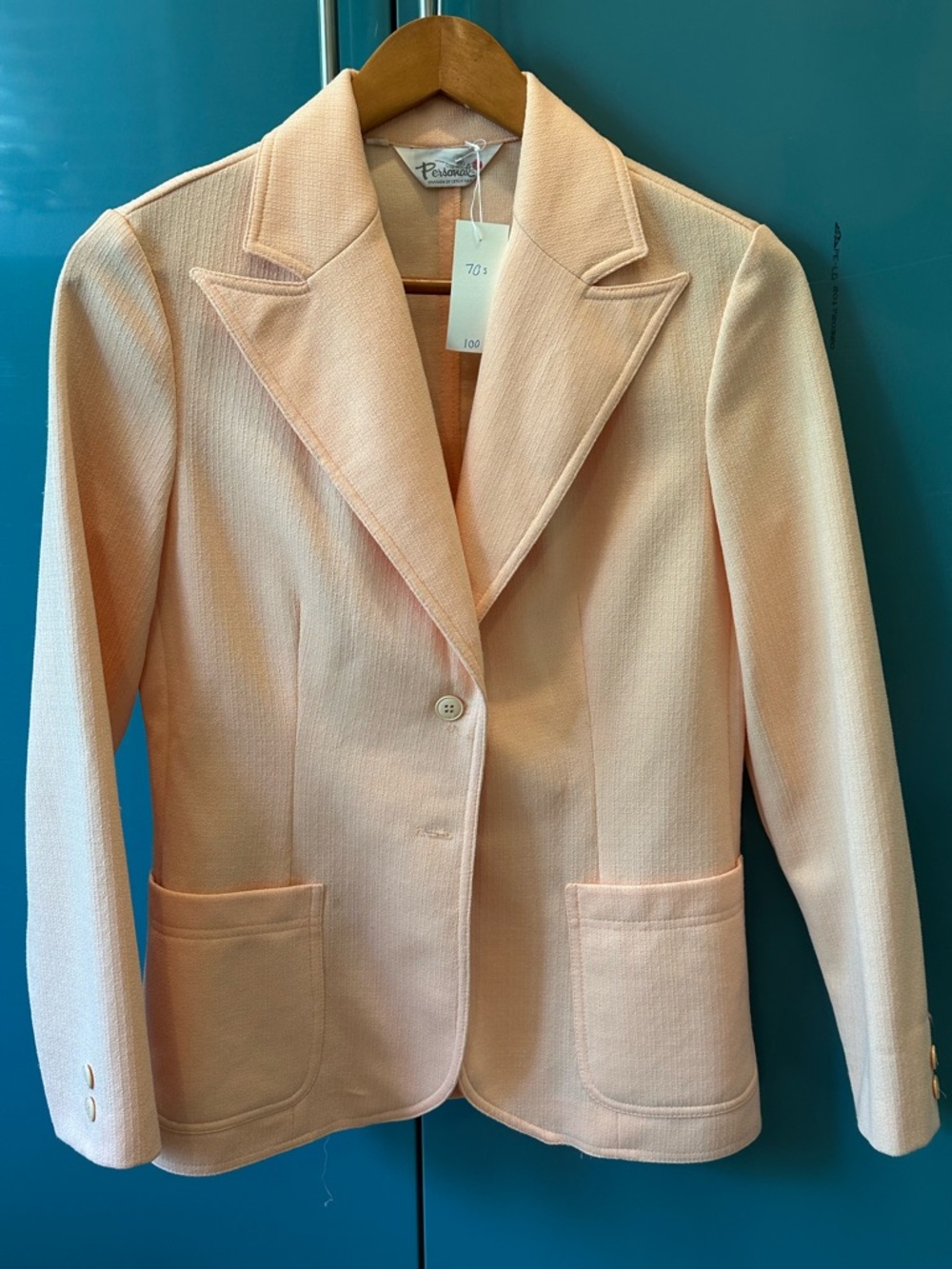 Women's Leslie Fay Vintage Peach Pants Suit Jacket Set
